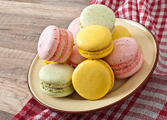 sweet pastries on the old wooden background