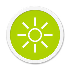 Grüner runder Button: Sonnen Symbol