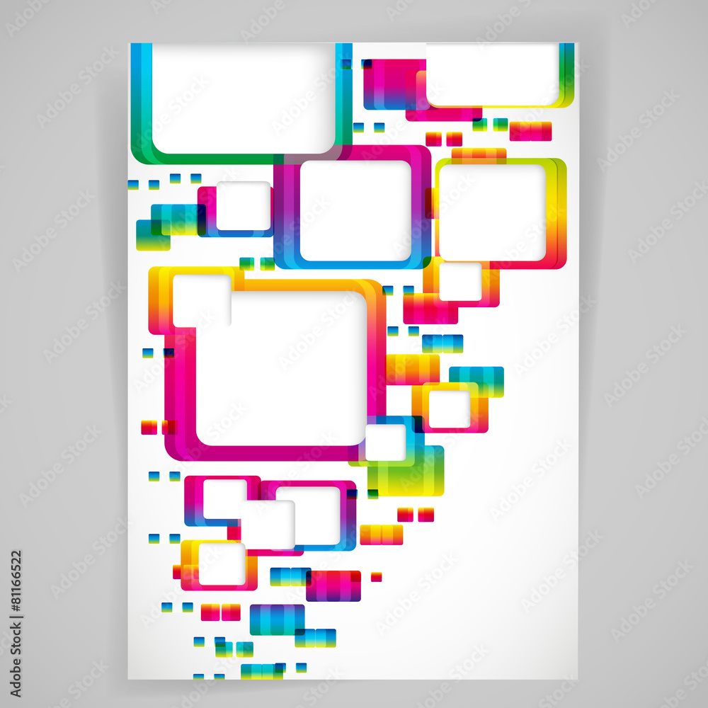 Aufkleber Abstract background with rounded frames.