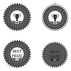 medal best prize and first place on a white background