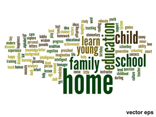 Vector conceptual  education word cloud