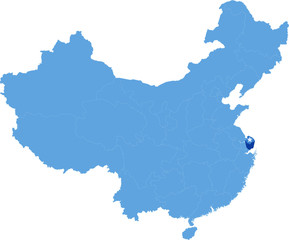 Map of People's Republic of China - Shanghai Municipality