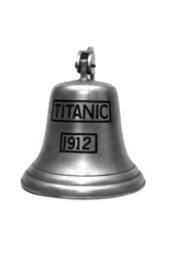 titanic ship  bell on white background
