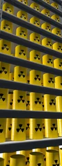 Foto auf Leinwand Verticale afbeelding - opslag radioactief materiaal © emieldelange