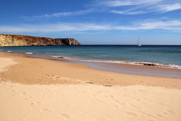 Fototapeta na wymiar empty beach in Sagres, Algarve, Portugal