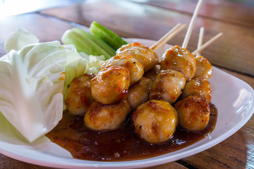 Thai style pork meatball