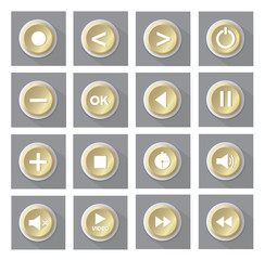 gold buttons set