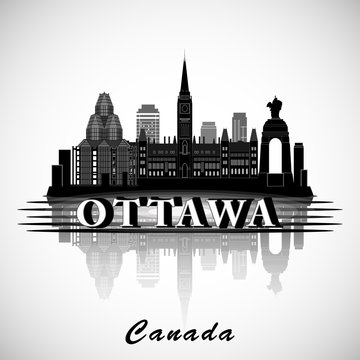 Modern Ottawa City Skyline Design. Canada