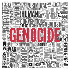 GENOCIDE Concept Word Tag Cloud Design
