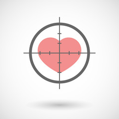 Crosshair icon with a heart