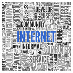 INTERNET Concept Word Tag Cloud Design