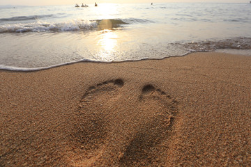 footprints in the sand