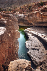 Stream Running Through Wadi Bani Khalid Valley