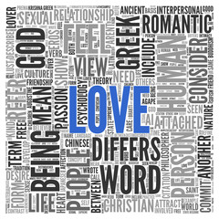 Obraz premium LOVE Concept Word Tag Cloud Design