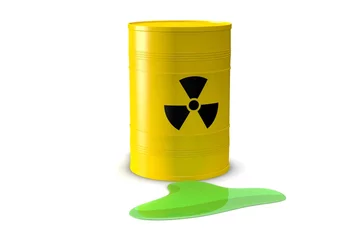 Poster Lekkend vat radioactieve vloeistof © emieldelange