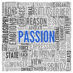 PASSION Concept Word Tag Cloud Design