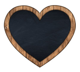 heart shaped blackboard