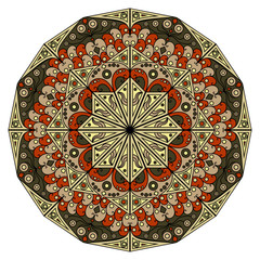 Round ethnic pattern