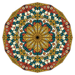 Round ethnic pattern - 81180156