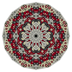 Round ethnic pattern