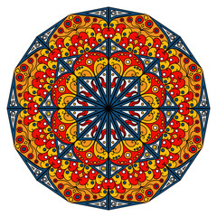Round ethnic pattern