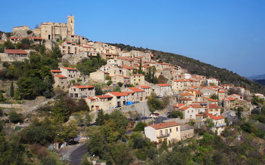 Fototapeta na wymiar Eus, Pyrenees-Orientales
