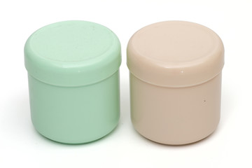 cream on the white background