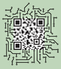 2D-barcobe, Qr-code with PCB-board design