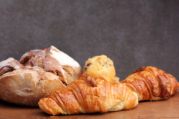 sour dough bread croissant muffin