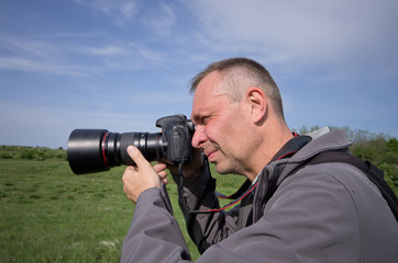 Photographer in action