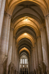 Fototapeta premium Interior of church, Batalha Dominican medieval monastery, Portug
