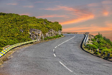 Mountain road, Madeira island, Portugal