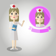 Nurse Mascot cartoon great for any use. Vector EPS10.