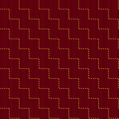 Naklejka premium Vector seamless pattern. Japanese sashiko motif connected steps.