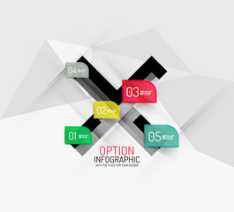 Modern abstract business geometric infographics
