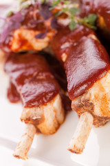 Delicious grilled pork ribs