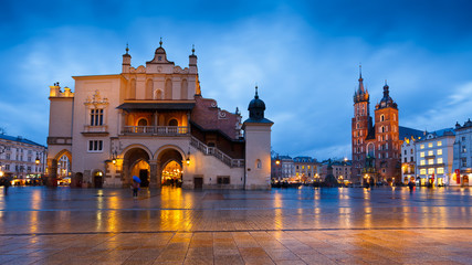 Naklejka premium Main square in Krakow.