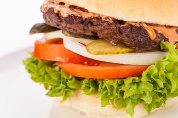 Cheeseburger with cole slaw