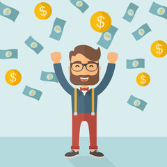 Young happy businessman