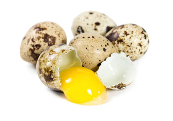 Obraz premium Raw quail eggs
