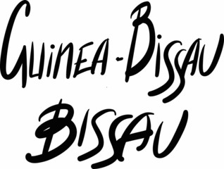 Guinea-Bissau, Bissau, hand-lettered
