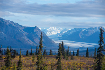 Matanuska Glacier view from road alaska