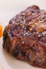 Grilled beef steak with seasoning