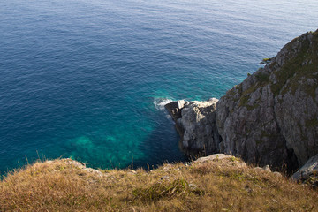 Rocky coast of the Japanese sea