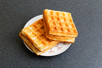 wafers in a saucer