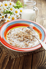 Buckwheat porridge with milk
