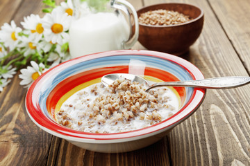 Buckwheat porridge with milk