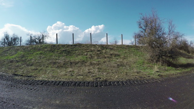 Fence near road