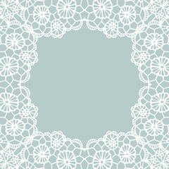 Vintage lace invitation card.