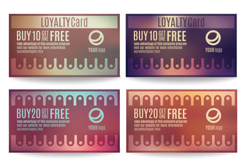 Customer loyalty card or reward card templates